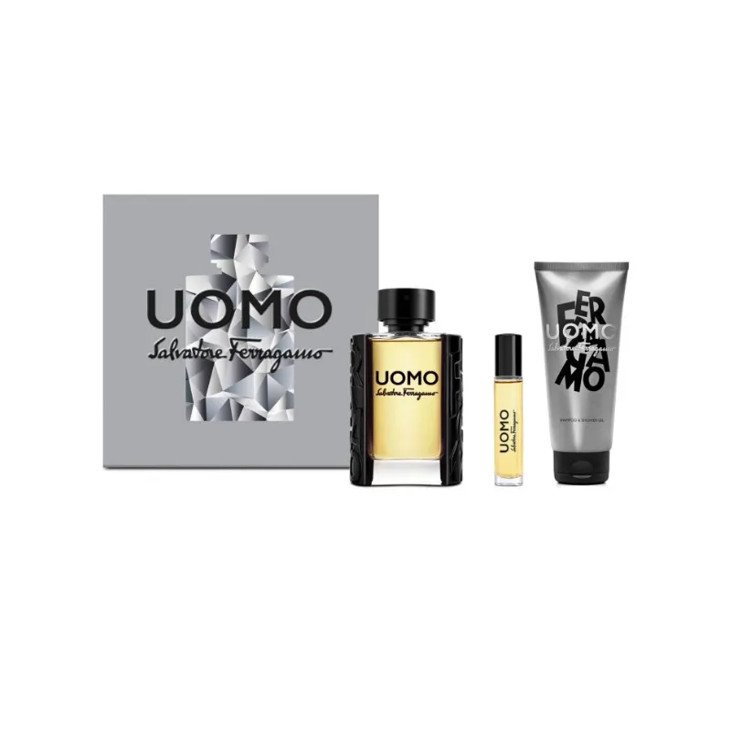 Ferragamo Uomo SF Set (EDT100ml+SSG100ml+PS10ml) for Men